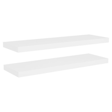 vidaXL Ράφια Τοίχου 2 τεμ. Δρυς/Λευκό 80x23,5x3,8cm MDF