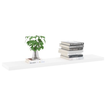 vidaXL Ράφι Τοίχου Δρυς/Λευκό 120x23,5x3,8cm MDF 1 τεμ.