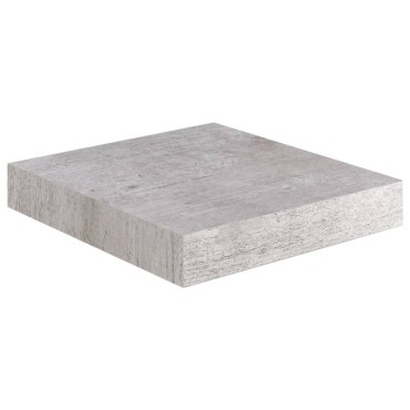 vidaXL Ράφια Τοίχου 2 τεμ. Γκρι Σκυροδέματος 23x23,5x3,8cm MDF