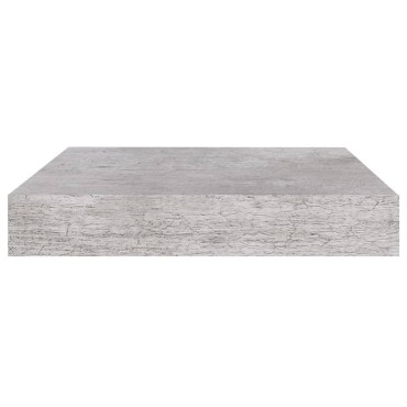 vidaXL Ράφια Τοίχου 2 τεμ. Γκρι Σκυροδέματος 23x23,5x3,8cm MDF