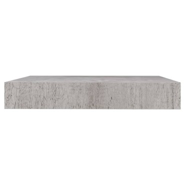 vidaXL Ράφια Τοίχου 2 τεμ. Γκρι Σκυροδέματος 23x23,5x3,8cm MDF