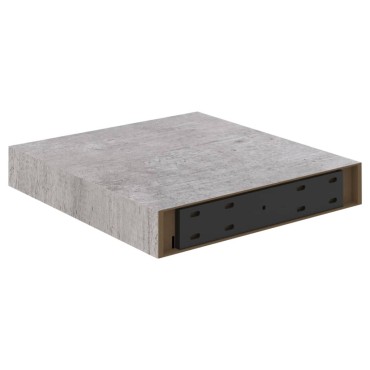 vidaXL Ράφια Τοίχου 2 τεμ. Γκρι Σκυροδέματος 23x23,5x3,8cm MDF