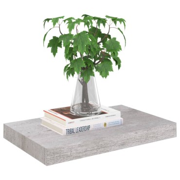 vidaXL Ράφια Τοίχου 2 τεμ. Γκρι Σκυροδέματος 40x23x3,8cm MDF