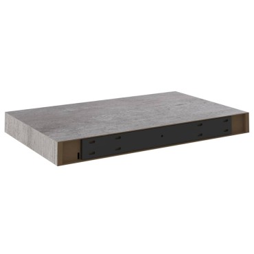 vidaXL Ράφια Τοίχου 2 τεμ. Γκρι Σκυροδέματος 40x23x3,8cm MDF
