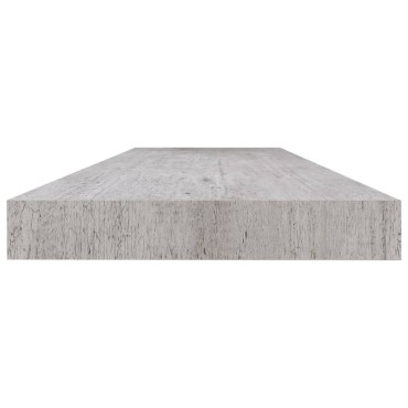 vidaXL Ράφια Τοίχου 2 τεμ. Γκρι Σκυροδέματος 120x23,5x3,8cm MDF
