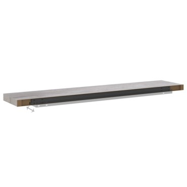 vidaXL Ράφια Τοίχου 2 τεμ. Γκρι Σκυροδέματος 120x23,5x3,8cm MDF
