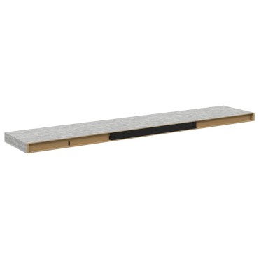 vidaXL Ράφια Τοίχου 2 τεμ. Γκρι Σκυροδέματος 120x23,5x3,8cm MDF