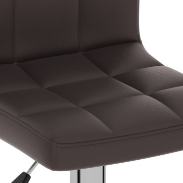 vidaXL Σκαμπό Μπαρ Καφέ από Συνθετικό Δέρμα 40x47x(90-111)cm 1 τεμ.