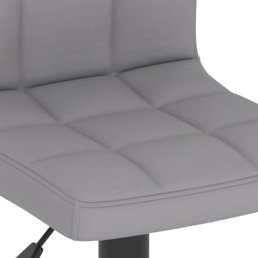vidaXL Σκαμπό Μπαρ Ανοιχτό Γκρι Υφασμάτινο 40x47x(90-111)cm 1 τεμ.
