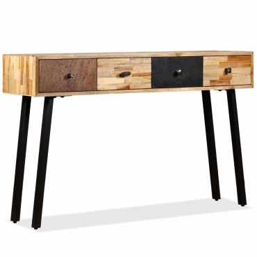 vidaXL Τραπέζι Κονσόλα 120x30x76cm Μασίφ Ανακυκλωμένο Ξύλο Teak 1 τεμ.