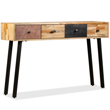 vidaXL Τραπέζι Κονσόλα 120x30x76cm Μασίφ Ανακυκλωμένο Ξύλο Teak 1 τεμ.