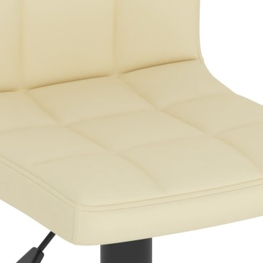 vidaXL Σκαμπό Μπαρ 2 τεμ. Κρεμ Υφασμάτινα 40x47x(90-111)cm