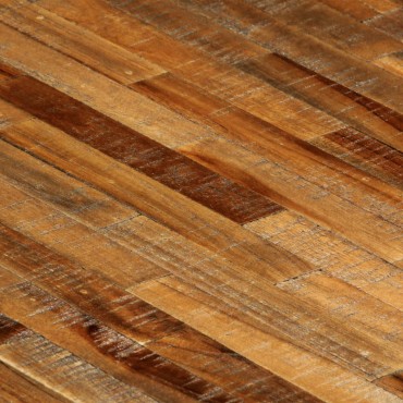 vidaXL Τραπεζαρία 180x90x76cm από Ανακυκλωμένο Ξύλο Teak και Ατσάλι 1 τεμ.