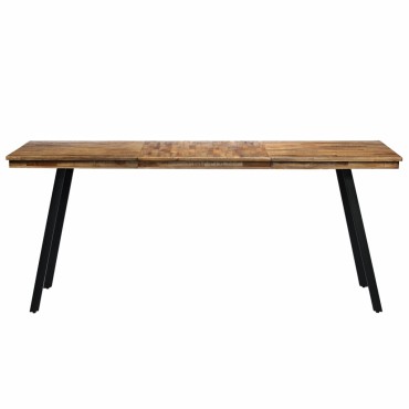 vidaXL Τραπεζαρία 180x90x76cm από Ανακυκλωμένο Ξύλο Teak και Ατσάλι 1 τεμ.