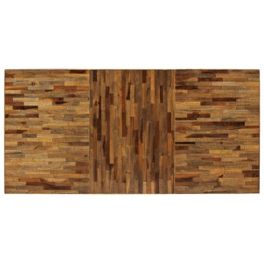 vidaXL Τραπεζαρία 180x90x76cm από Ανακυκλωμένο Ξύλο Teak και Ατσάλι 1 τεμ.