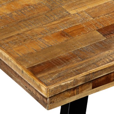 vidaXL Τραπεζαρία 180x90x76cm από Ανακυκλωμένο Ξύλο Teak και Ατσάλι 1 τεμ.