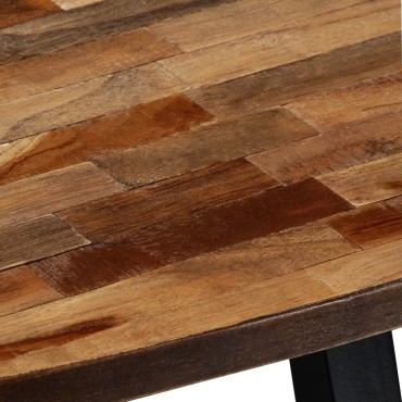 vidaXL Τραπεζάκι Σαλονιού Οβάλ 120x60x30cm Μασίφ Ανακυκλωμένο Teak 1 τεμ.