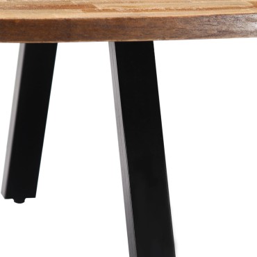 vidaXL Τραπεζάκι Σαλονιού Οβάλ 120x60x30cm Μασίφ Ανακυκλωμένο Teak 1 τεμ.