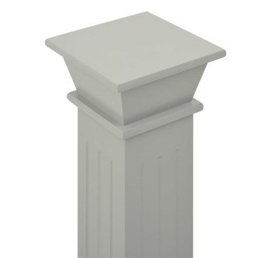 vidaXL Ανθοστήλη Τετράγωνη Γκρι 17 x 17 x 66 εκ από MDF