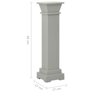 vidaXL Ανθοστήλη Τετράγωνη Γκρι 17 x 17 x 66 εκ από MDF