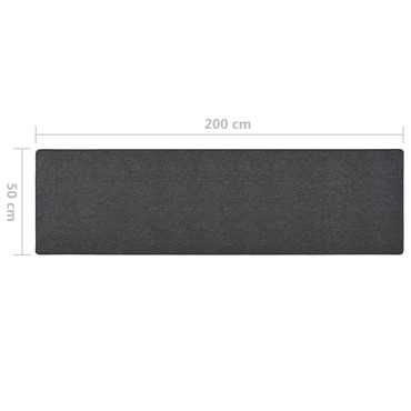 vidaXL Χαλί Διάδρομος Ανθρακί 50x200cm
