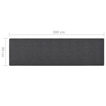 vidaXL Χαλί Διάδρομος Ανθρακί 80x300cm