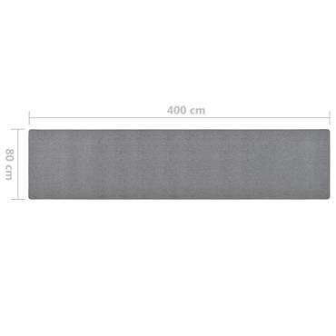 vidaXL Χαλί Διάδρομος Σκούρο Γκρι 80x400cm