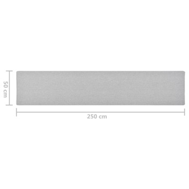 vidaXL Χαλί Διάδρομος Ανοιχτό Γκρι 50x250cm