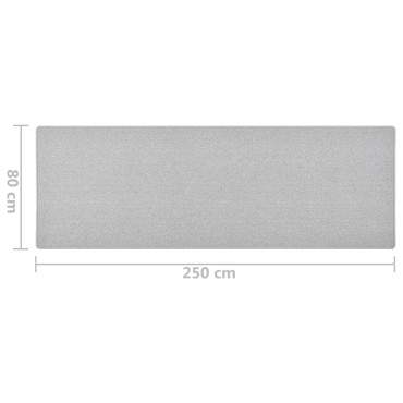 vidaXL Χαλί Διάδρομος Ανοιχτό Γκρι 80x250cm
