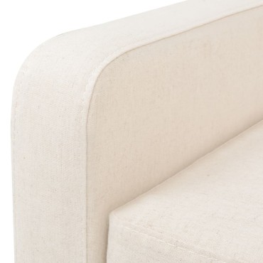 vidaXL Πολυθρόνα Λευκό Κρεμ Υφασμάτινη 76x68x90cm 1 τεμ.