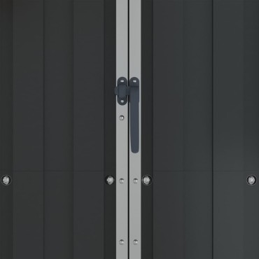 vidaXL Αποθήκη Κήπου Ανθρακί 116x45x175 εκ. από Γαλβανισμένο Ατσάλι