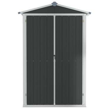 vidaXL Αποθήκη Κήπου Ανθρακί 116x45x175 εκ. από Γαλβανισμένο Ατσάλι