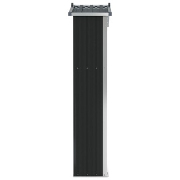 vidaXL Αποθήκη Κήπου Ανθρακί 116x45x175 εκ. από Γαλβανισμένο Ατσάλι