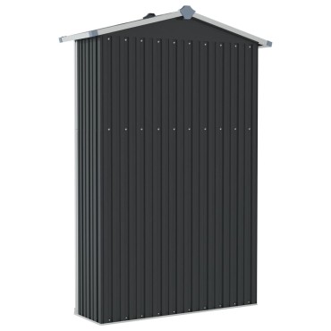 vidaXL Αποθήκη Κήπου Ανθρακί 116x45x175 εκ. από Γαλβανισμένο Ατσάλι