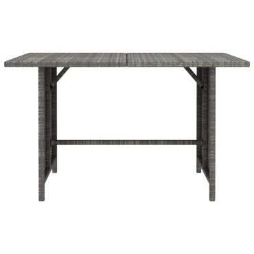 vidaXL Τραπεζαρία Κήπου Γκρι 110x70x65cm από Συνθετικό Ρατάν