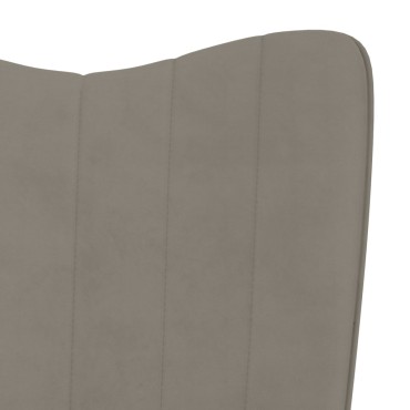 vidaXL Πολυθρόνα Relax Ανοιχτό Γκρι Βελούδινη 61,5x69x95,5cm 1 τεμ.