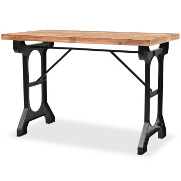 vidaXL Τραπεζαρία 122x65x82cm με Επιφάνεια από Μασίφ Ξύλο Ελάτης 1 τεμ.