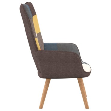 vidaXL Πολυθρόνα Relax Σχέδιο Patchwork Υφασμάτινη 61,5x69x95,5cm 1 τεμ.