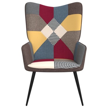 vidaXL Πολυθρόνα Relax Σχέδιο Patchwork Υφασμάτινη 61x70x96,5cm 1 τεμ.