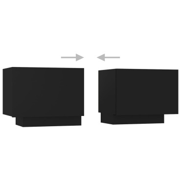 vidaXL Έπιπλο Τηλεόρασης με LED Μαύρο 260 x 35 x 40 εκ.