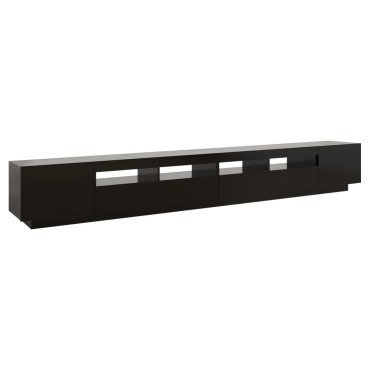 vidaXL Έπιπλο Τηλεόρασης με LED Μαύρο 300x35x40cm
