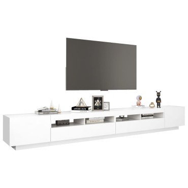 vidaXL Έπιπλο Τηλεόρασης με LED Λευκό 300 x 35 x 40 εκ.