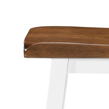 vidaXL Σκαμπό Μπαρ 2 τεμ. από Μασίφ Ξύλο 45x23x60cm
