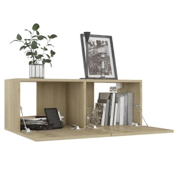 vidaXL Έπιπλα Τηλεόρασης 4 τεμ. Sonoma Δρυς 80x30x30cm Επεξ. Ξύλο