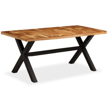 vidaXL Τραπεζαρία 180x90x76cm από Μασίφ Ξύλο Ακακίας και Μάνγκο 1 τεμ.