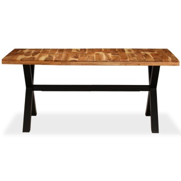 vidaXL Τραπεζαρία 180x90x76cm από Μασίφ Ξύλο Ακακίας και Μάνγκο 1 τεμ.