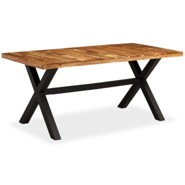 vidaXL Τραπεζαρία 180x90x76cm από Μασίφ Ξύλο Ακακίας και Μάνγκο 1 τεμ.