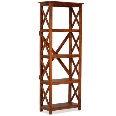 vidaXL Βιβλιοθήκη 60x30x160cm Μασίφ Ξύλο Ακακίας/Μελί Sheesham 1 τεμ.