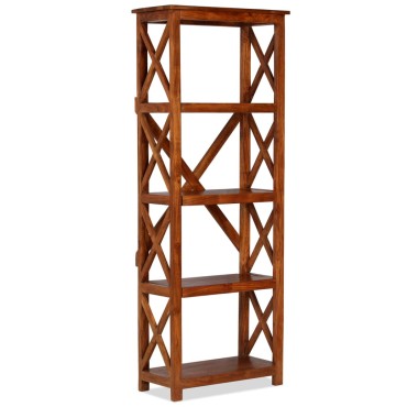 vidaXL Βιβλιοθήκη 60x30x160cm Μασίφ Ξύλο Ακακίας/Μελί Sheesham 1 τεμ.