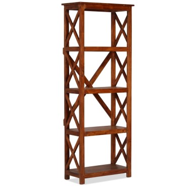 vidaXL Βιβλιοθήκη 60x30x160cm Μασίφ Ξύλο Ακακίας/Μελί Sheesham 1 τεμ.